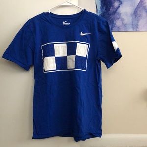 Blue and white checkered Ky wildcats t
